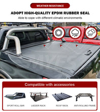 Load image into Gallery viewer, custom waterproof pickup truck roller cover with spring For 2007-2022 Toyota Tundra,2016-2022 Toyota Tacoma w/Track System