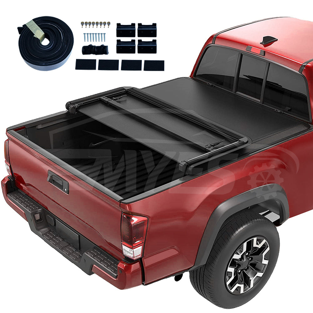 Pickup truck waterproof soft top tri fold  tonneau cover for 2014-2022 Chevy Silverado/GMC Sierra 1500/2500/3500