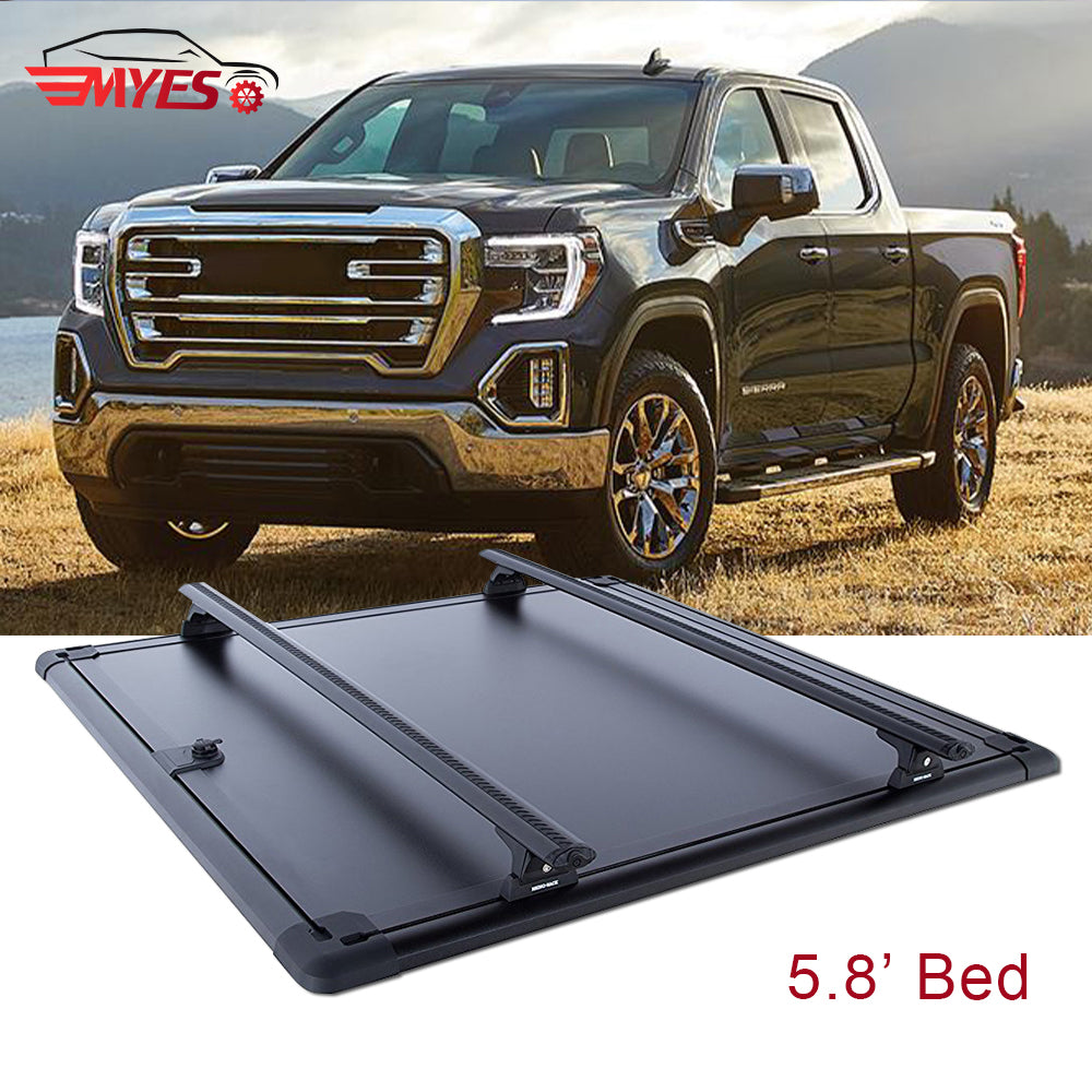 Aluminum alloy waterproof 5.8'bed pickup tonneau cover hard type lid for silverado