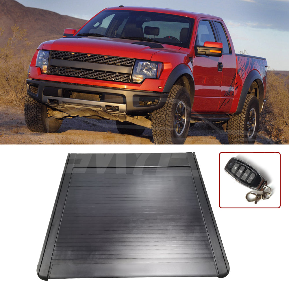 Aluminum Electric Roller Shutter Tonneau Cover for Ford F-150 5.5'/6.5' Bed F-250/F-350 Superduty 6.75' Bed