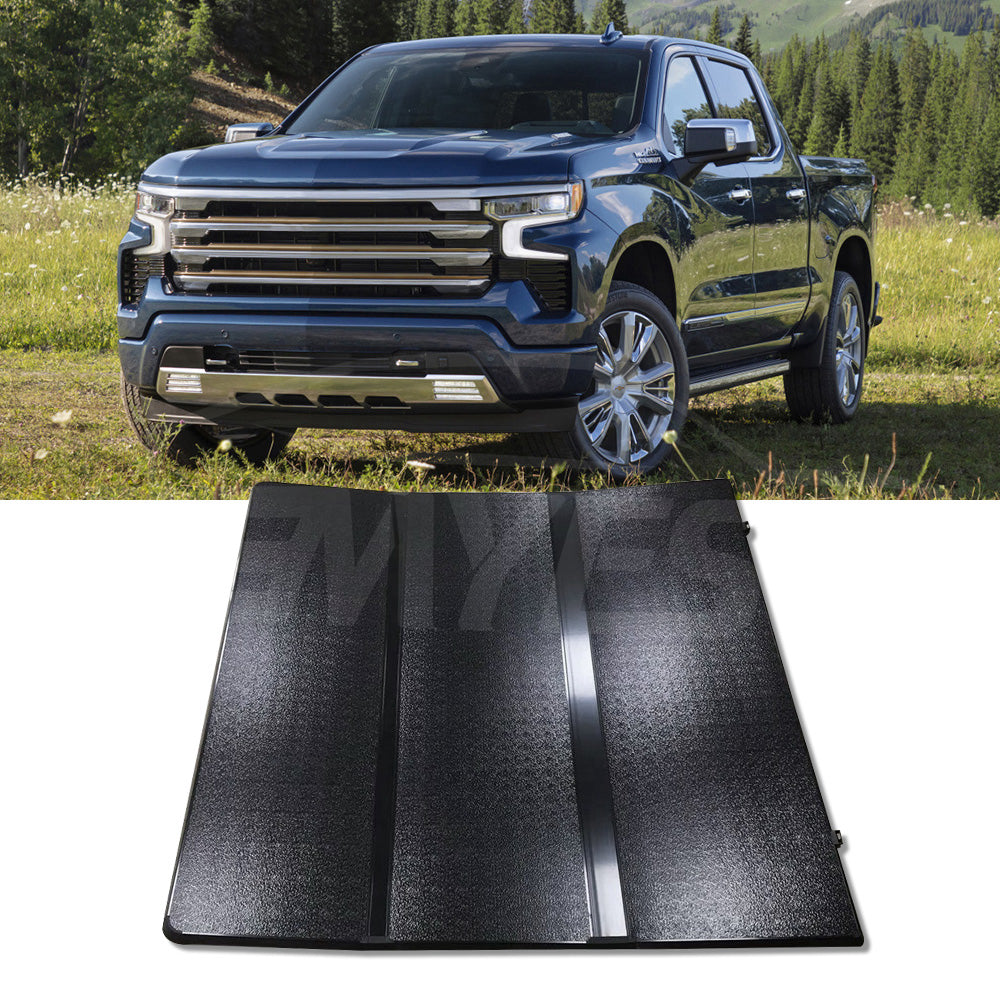 High quality pickup truck waterproof hard top tri fold  tonneau cover for 2014-2022 Chevy Silverado/GMC Sierra 1500/2500/3500